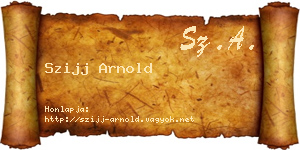 Szijj Arnold névjegykártya